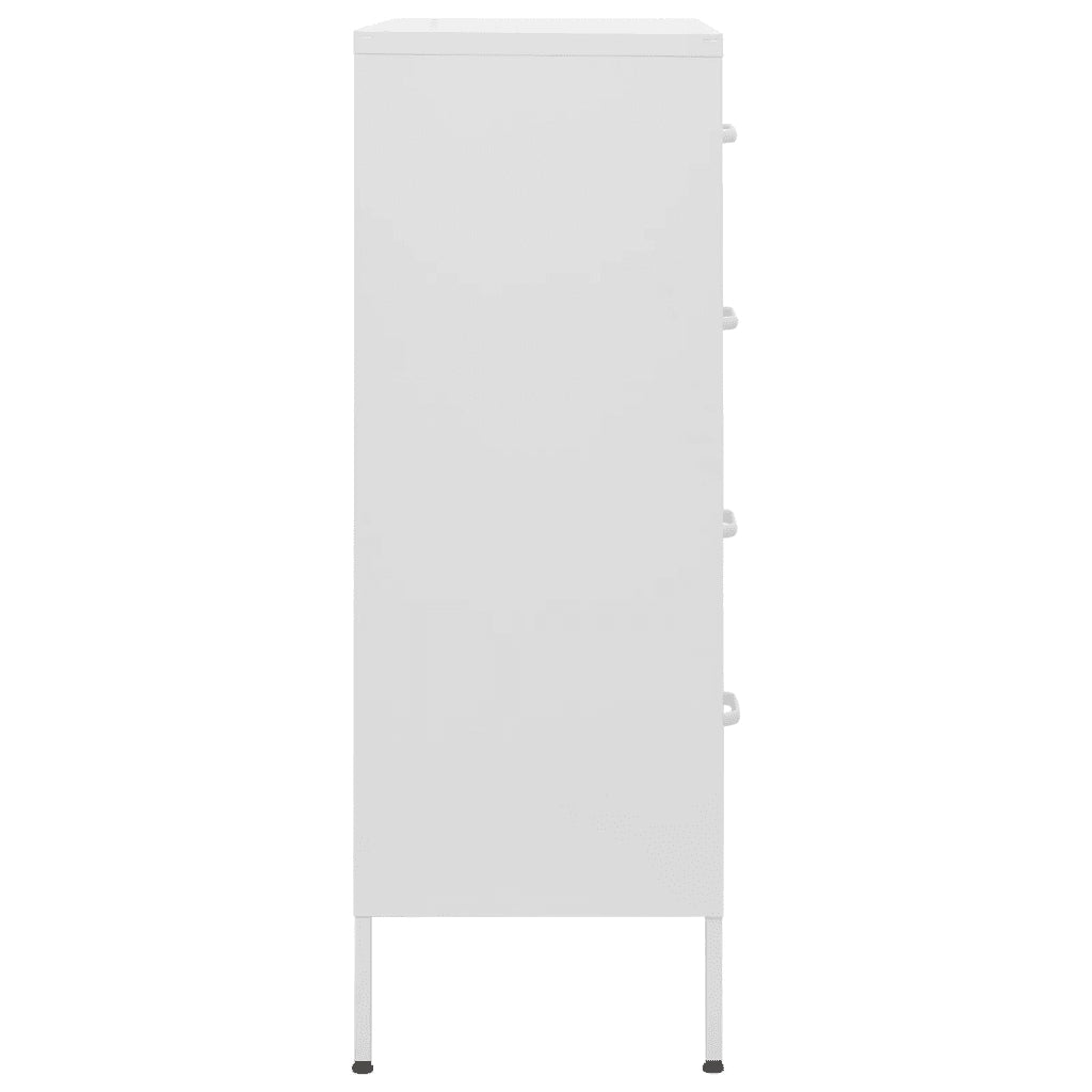 Cassettiera Bianca 80x35x101,5 cm in Acciaio 336206