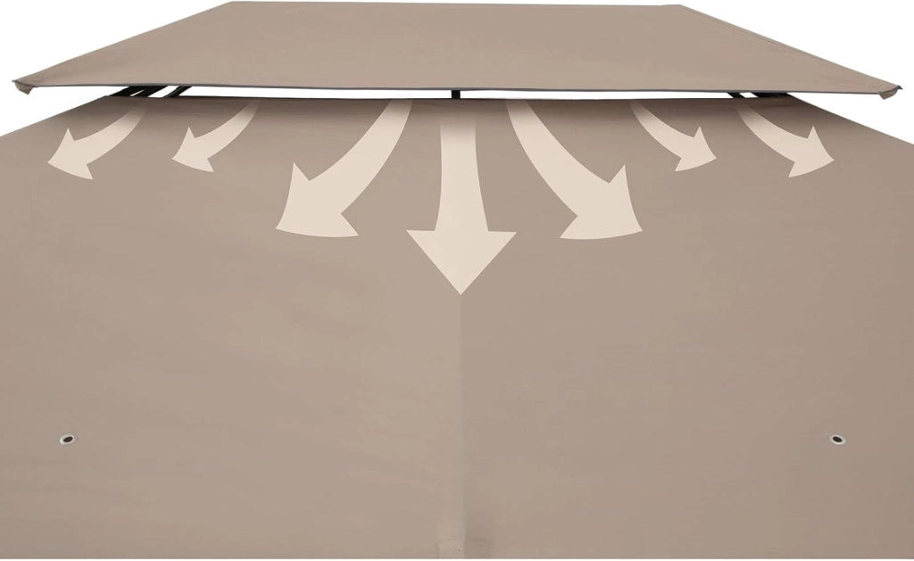 Gazebo Topas Padiglione 3x4m in Metallo Resistente Idrorepellente con Pannelli Laterali Tendone da Giardino Feste
