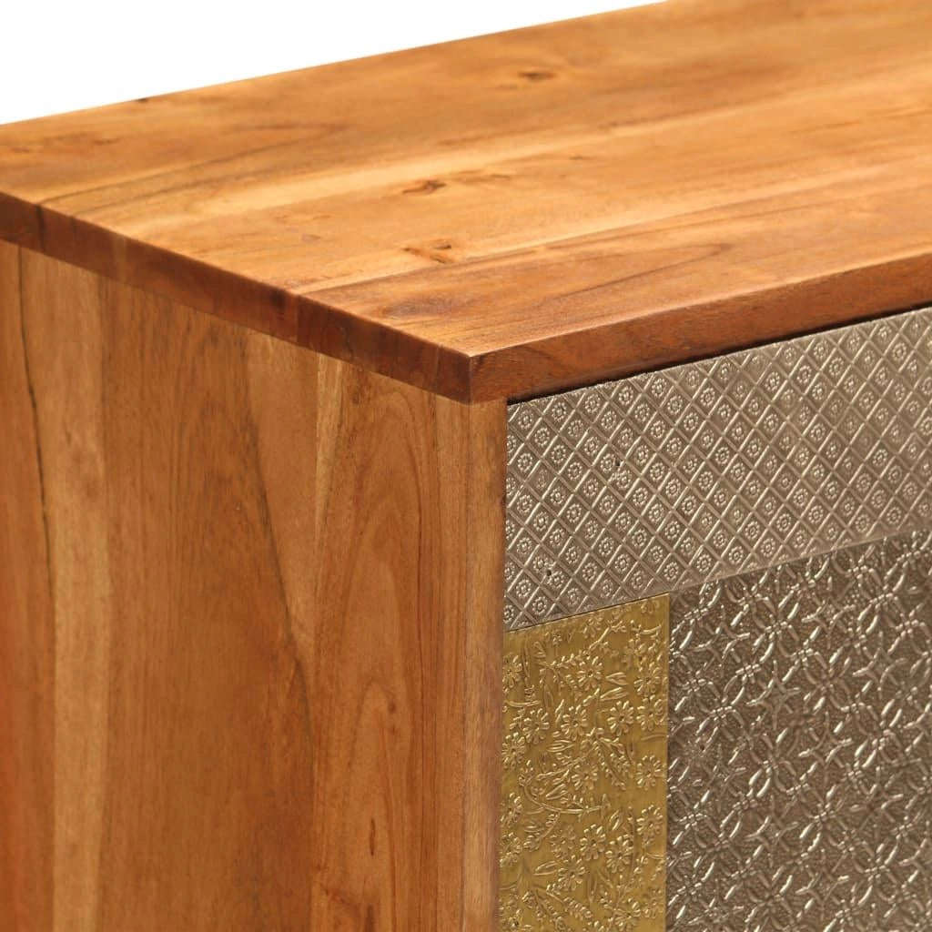 Buffet credenza mobiletto consolle mobile contenitore 80 cm legno massello di acacia 4402249
