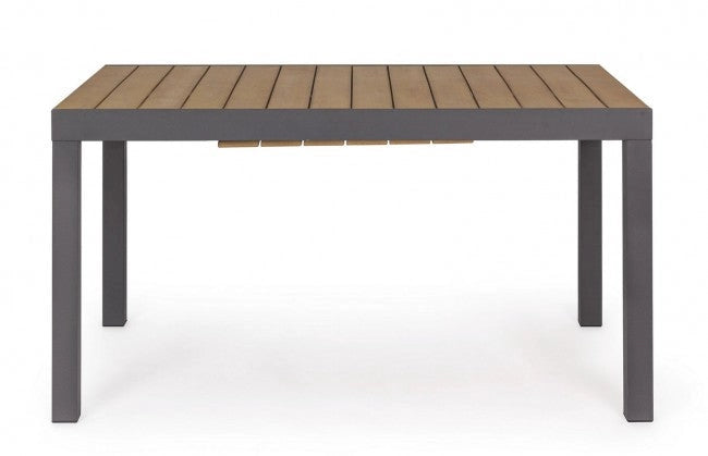 Tavolo Allungabile Elias 140-200x90 cm Antracite in Alluminio