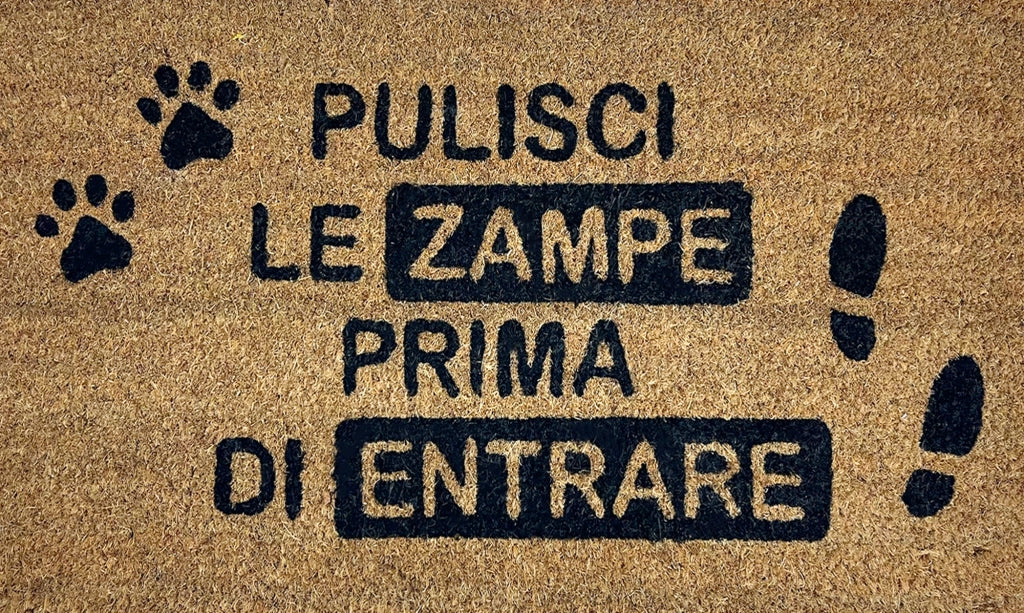Zerbino Ingresso Casa In Fibra Di Cocco Con Base In Pvc  Dis6Zampa