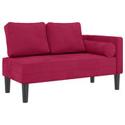 Chaise Lounge | Sedia a Sdraio con Cuscini Rosso Vino in Velluto CFW3908860