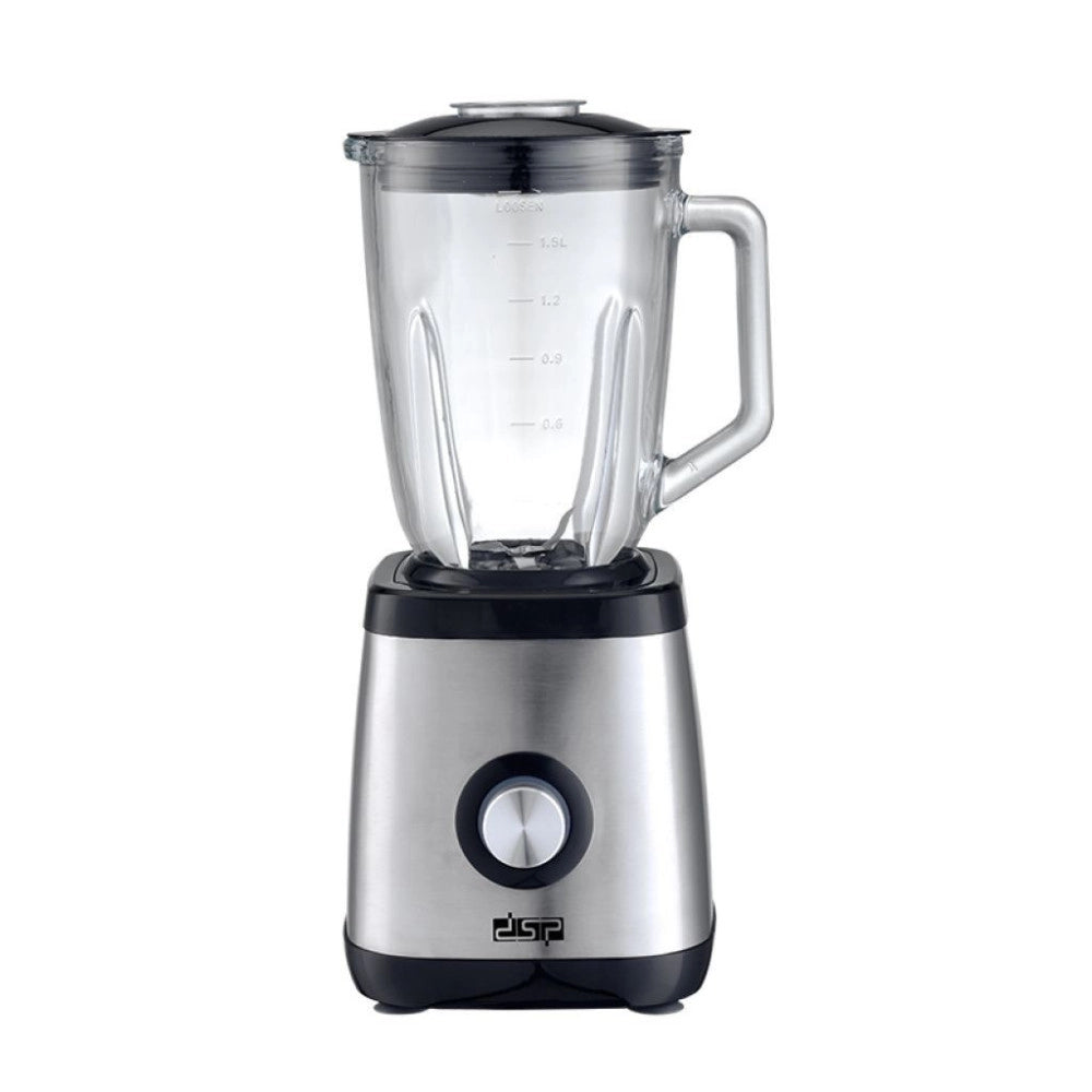 Trade Shop - Frullatore 2 Velocita'+pulse 350 W Acciaio Con Caraffa In Vetro Frullati Frutta -