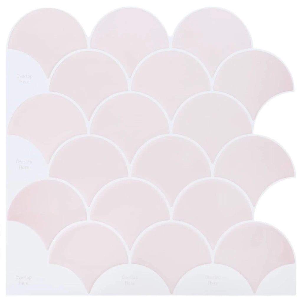 Piastrella a scaglie di pesce 50 pcs Rosa chiaro 30 x 30 cm 42046221