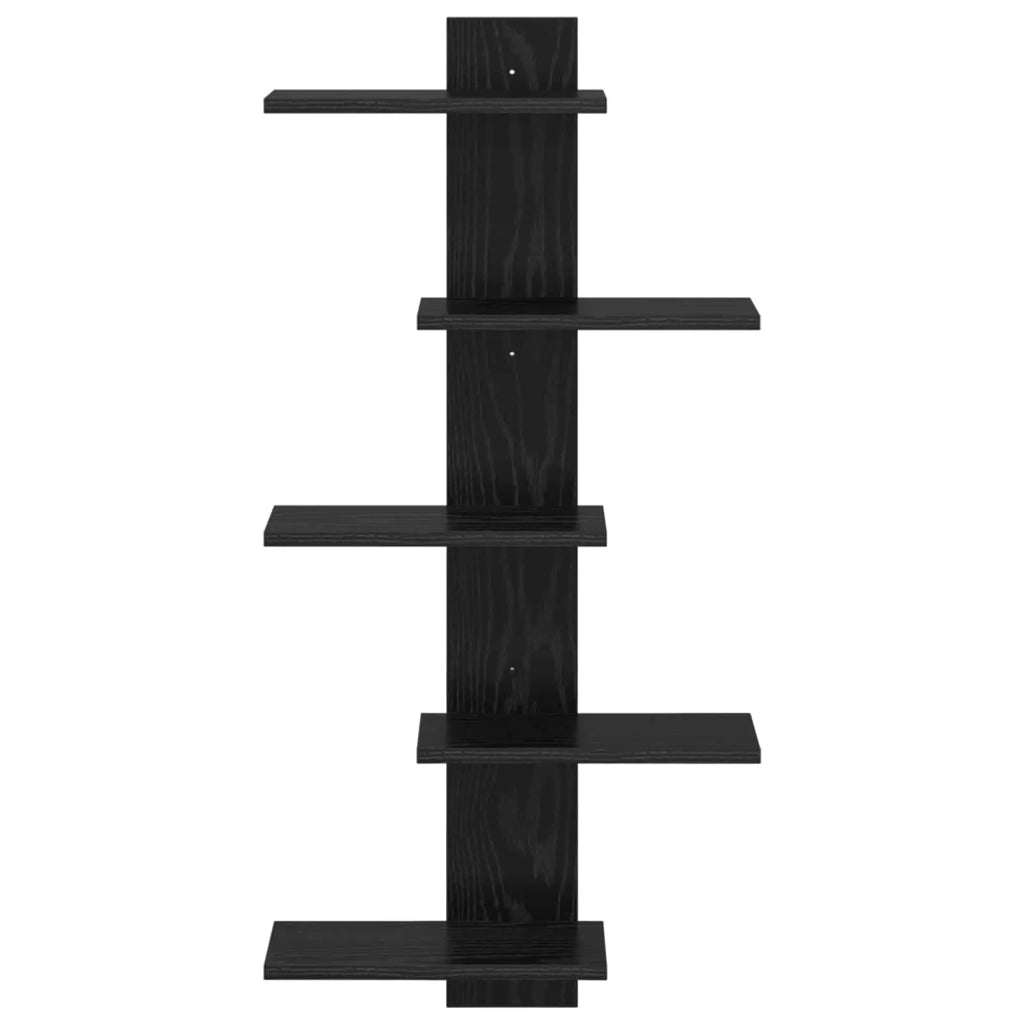 Mensola a muro flottante Rovere Nero 48,5 x 15 x 101 cm 8012197