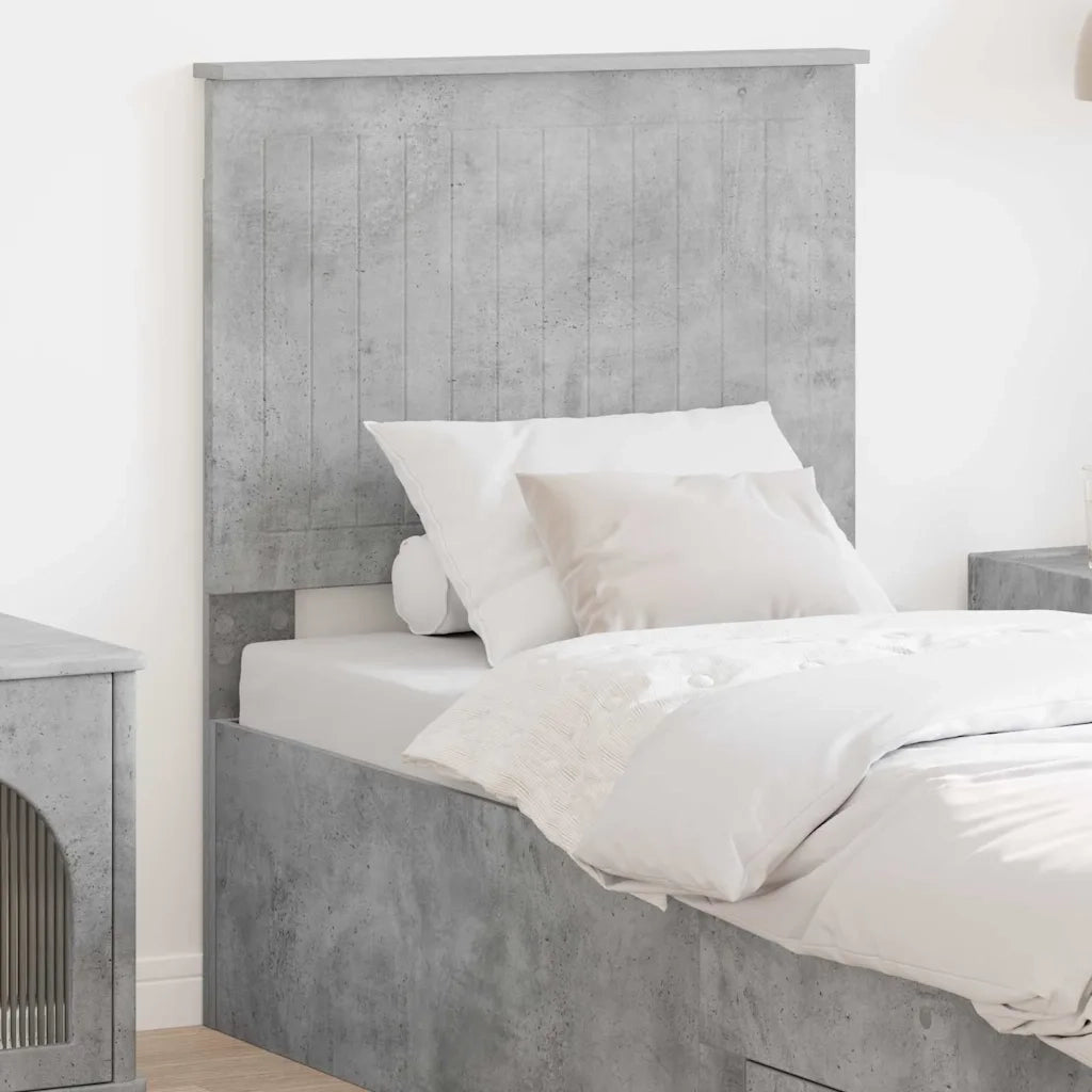 Testiera-Testata-Testiera Decorativa Grigio cemento 75 cm Legno multistrato 238769