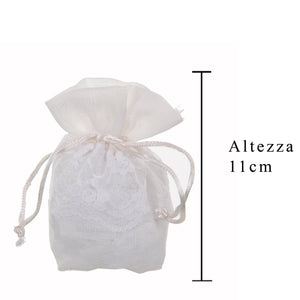 Set 24 Sacchetto con Ricamo Misure 55x55 cm