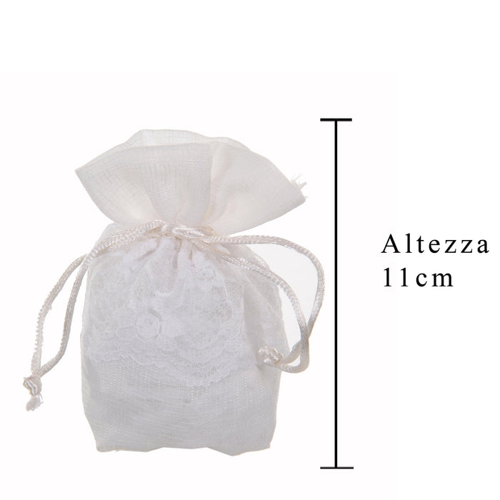 Set 24 Sacchetto con Ricamo Misure 55x55 cm