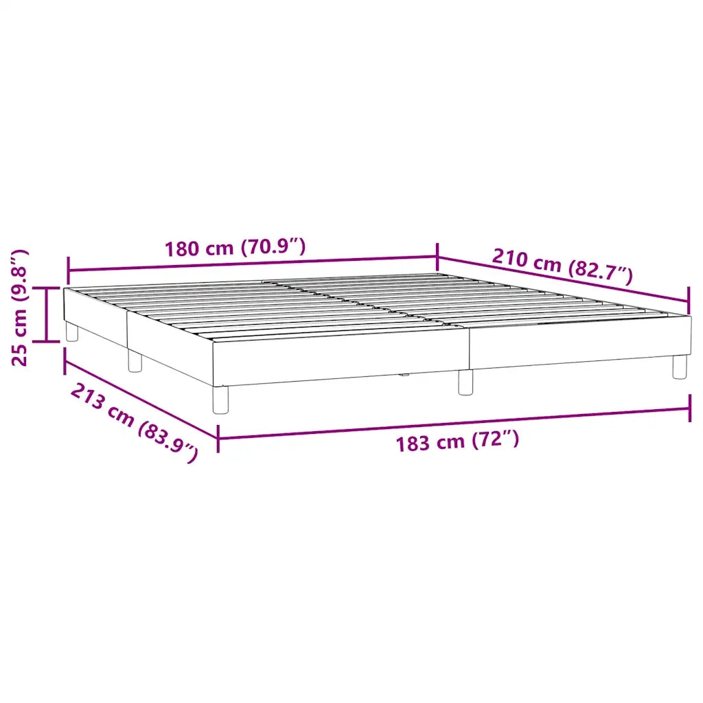 vidaXL Giroletto a Molle senza Materasso Rosa 180x210 cm in Velluto