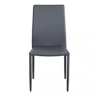 Sedia Cammie 41x50x91 h cm in Similpelle Grigio scuro