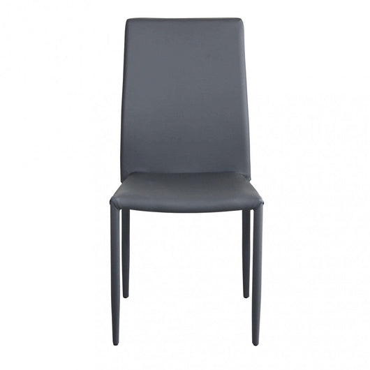 Sedia Cammie 41x50x91 h cm in Similpelle Grigio scuro