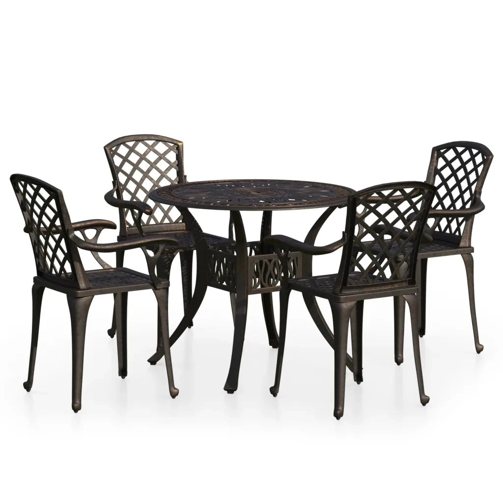Set da Bistrot 5 pz in Alluminio Pressofuso Bronzo 3070610