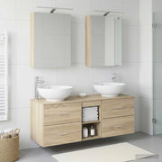 Set di mobili per il bagno 5 pcs Rovere Sonoma 3406953