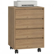 Scrivania con 4 Cassetti e Ruote ¨C zephmum ¨C Marrone 46x40x65 cm