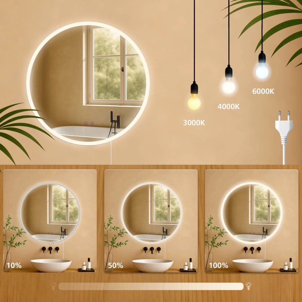 Specchio da bagno Laconia 60 senza Bluetooth