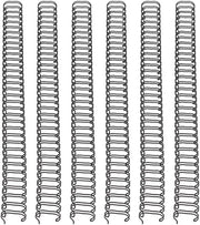 Fibra di vetro a doppia spirale con interno metallico - capacità alta per carta - 34 giri - diametro 19 mm - rivestimento in nylon duraturo - attacco a spirale