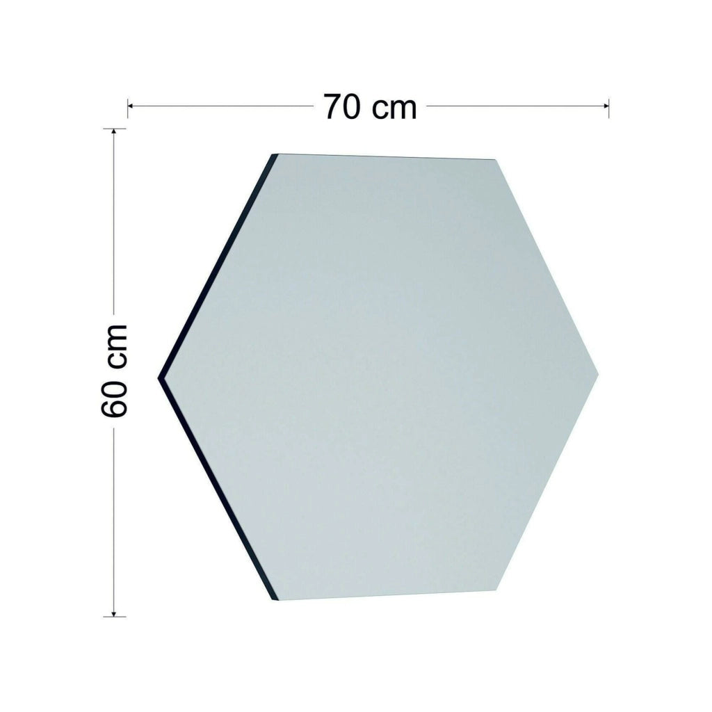 Specchio Kongrey, Specchiera, Articolo d'arredo a muro, Decorazione con specchio, 70x2h60 cm, Nero