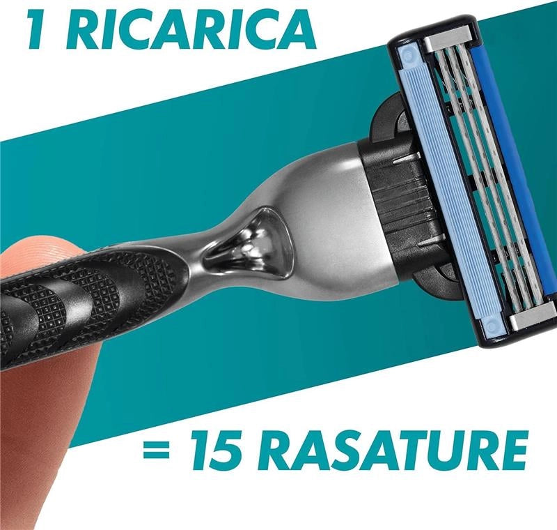 GILLETTE MACH3 LAMETTE DI RICAMBIO 5 PZ PER RASOIO DA UOMO RASOI A 3 LAME