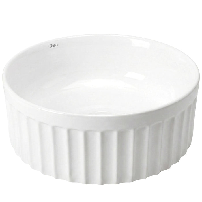 Set: Wc Sospeso + Lavabo Da Appoggio Rea Duo White