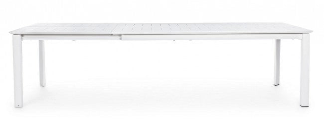 Tavolo Allungabile Konnor 200-300x110 cm Bianco in Alluminio