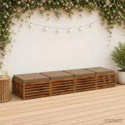 Cuscini per Sedia in 4 Pezzi SOEST 4 pz 100% Poliestere Tortora 944754