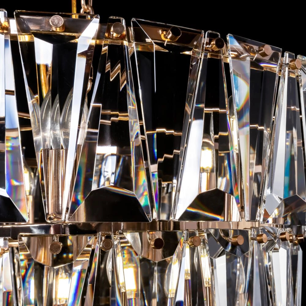 Lampadario in cristallo ottone Maytoni Puntes 18 luci
