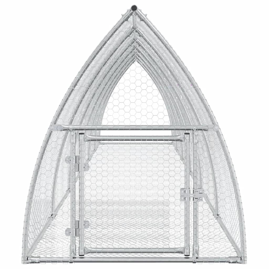 Gabbia per conigli in argento 600 x 105 x 120 cm in acciaio zincato Argento 02_0041698