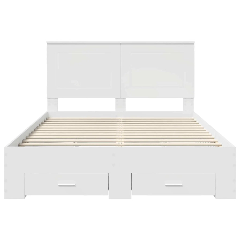 Struttura del letto Bianco 140 x 190 cm Legno multistrato