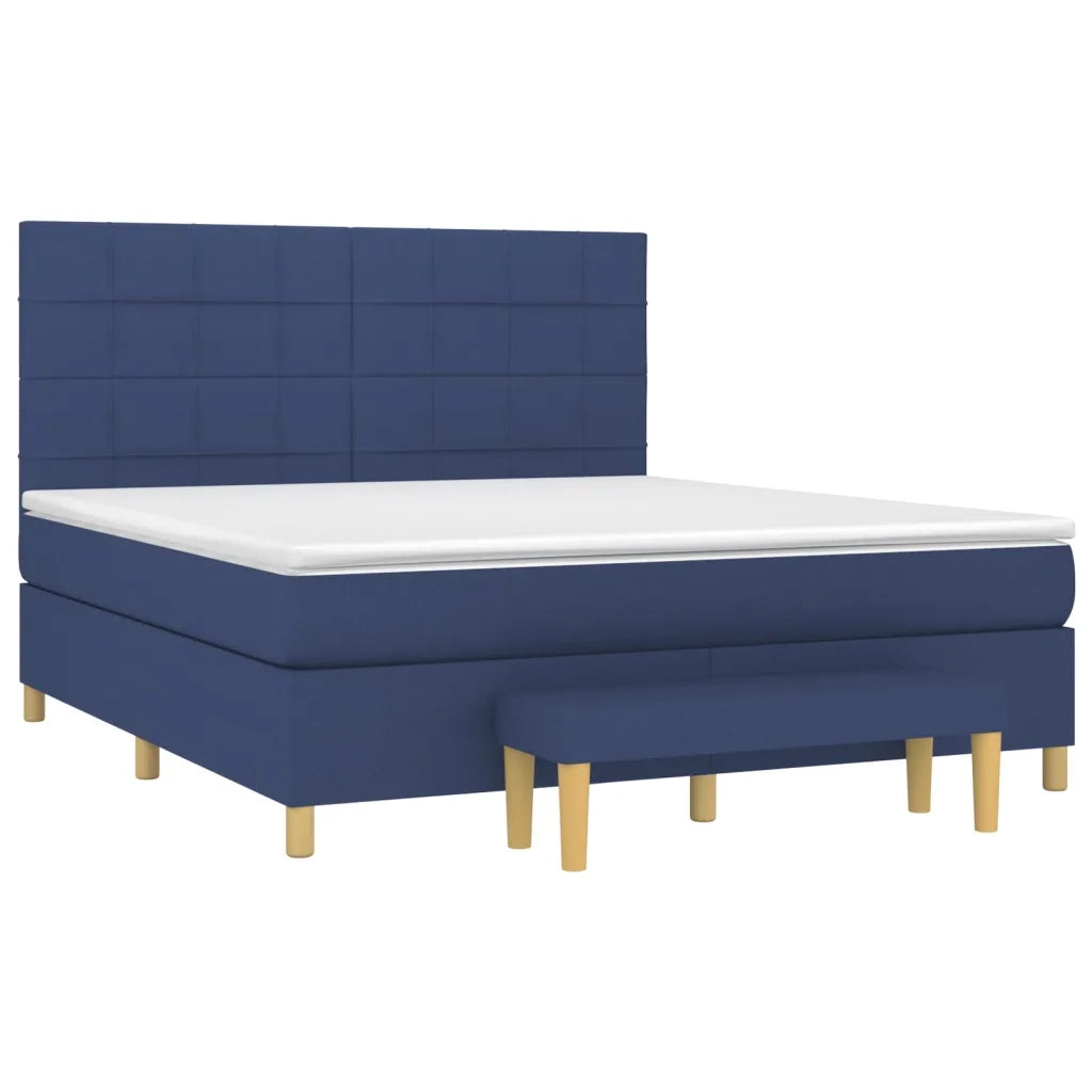 Giroletto a Molle con Materasso Blu 180x200 cm in Tessuto 3137179
