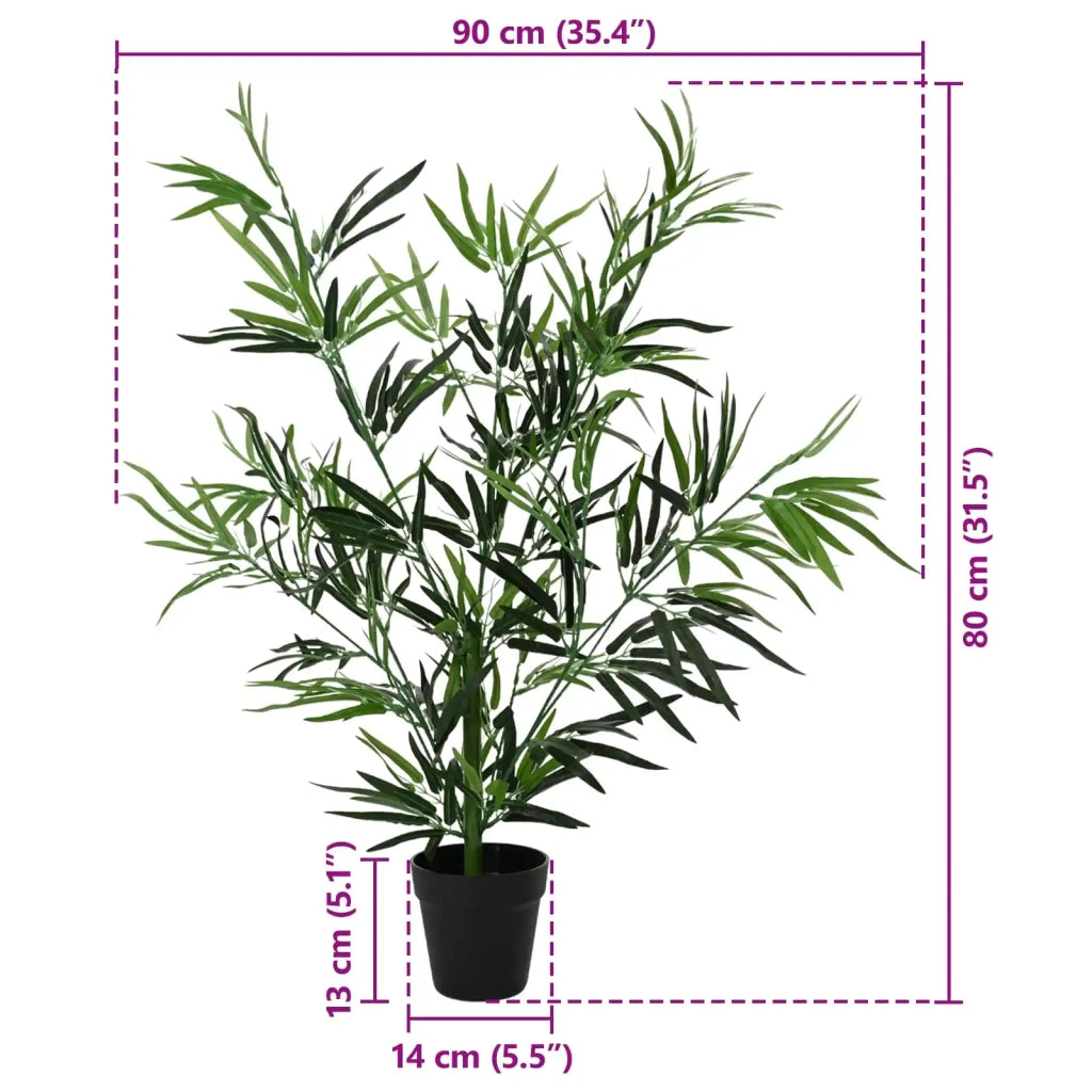 Albero di Bamb¨´ Verde 90 x 14 x 80 cm Tessuto e Bamb¨´ CFW1339029