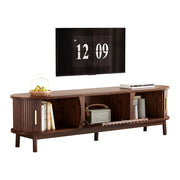 Mobile TV con 2 Ante Scorrevoli; 1 Anta Ribalta e 3 Vani per Soggiorno in MDF 165 × 39;5 × 46 cm Marrone