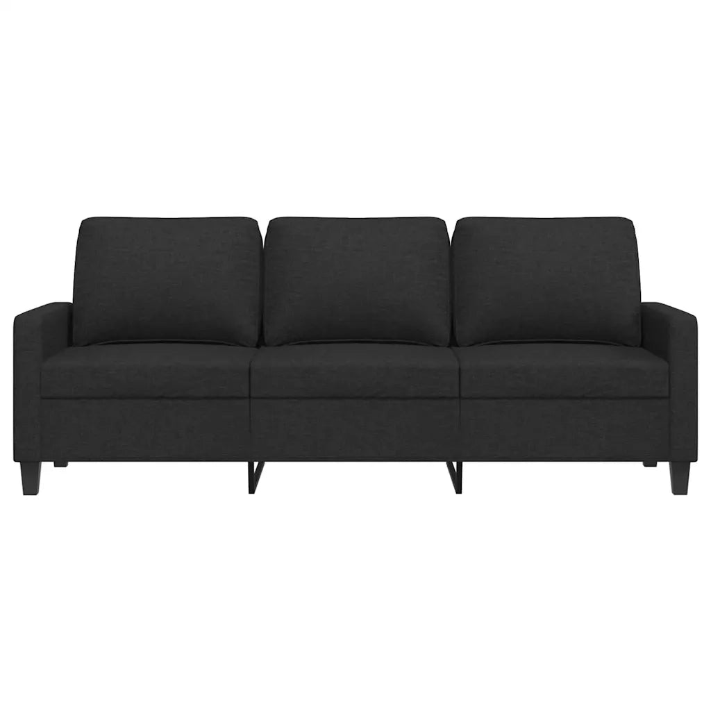 Divano a 3 Posti Nero 180 cm in Tessuto 359175
