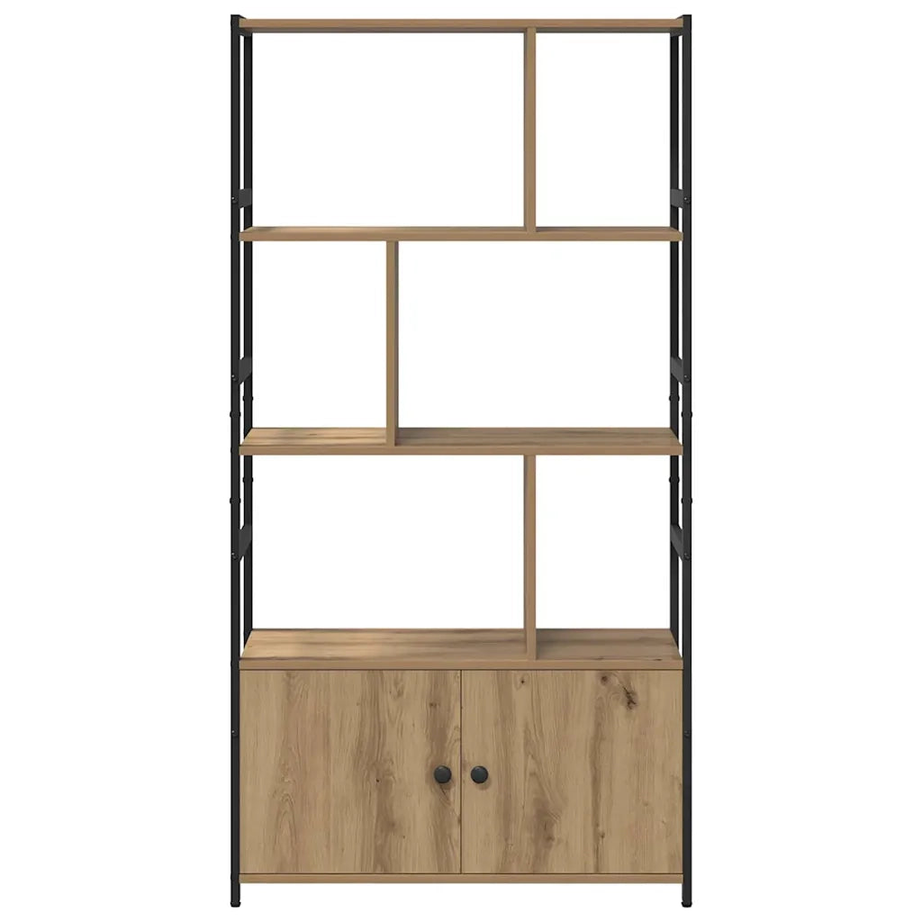 Libreria-Scaffale per Libri-Mobile di Stoccaggio Rovere artigianale 80 x 30 x 155,5 cm