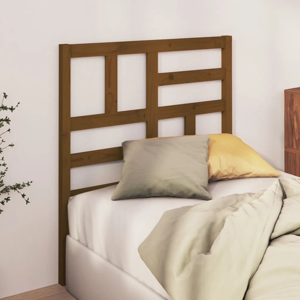 Testiera per Letto ambra 106x4x104 cm in Legno Massello di Pino 818178