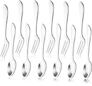 Accessori da Cucina in Acciaio Inossidabile - 12 Pezzi - Forchette 12 Pezzi - Servizio Completo - Materiale Duraturo - Facile da Pulire - Ideale per Matrimoni