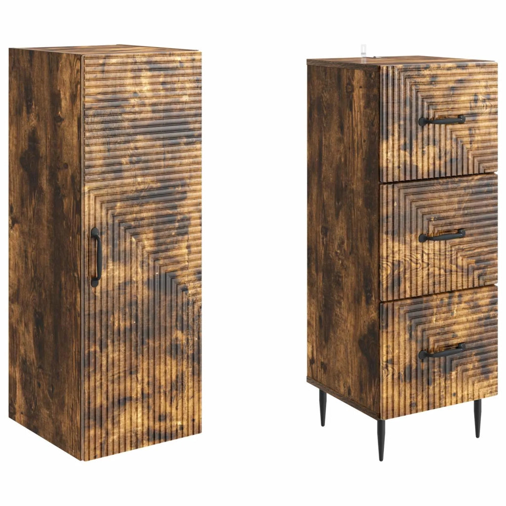 Set di armadi 2 pcs Rovere Fumo 33 x 34,5 x 90 cm 3416651