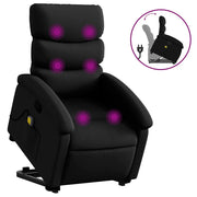 Poltrona | Sedia Relax Alzapersona Reclinabile Massaggio Nero Similpelle