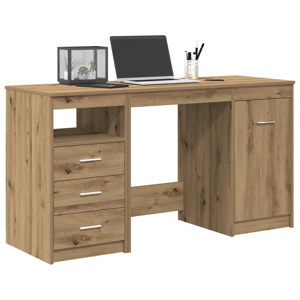Scrivania con armadietto in Legno Multistrato Rovere Artigianale 3328552