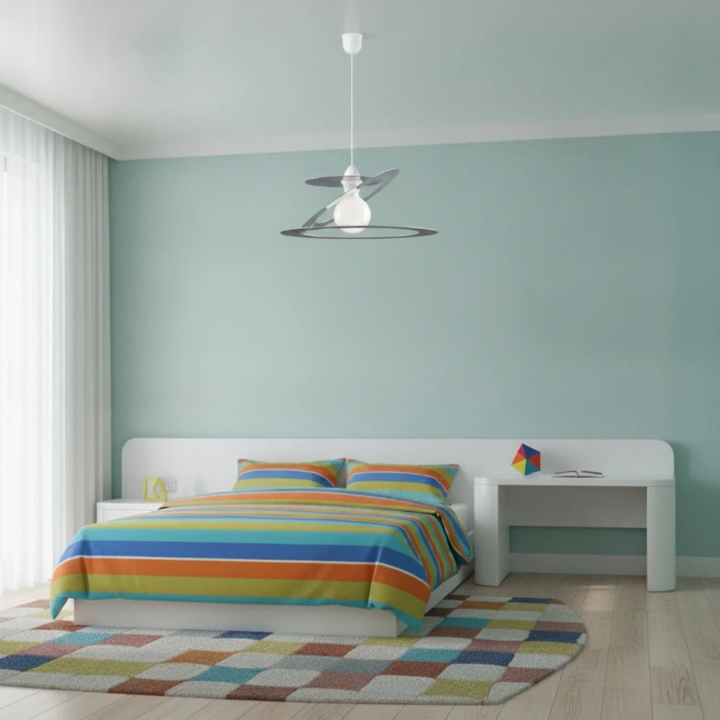 Sospensione Geko 1 Luce Grigio e Bianco LuceArt Classic