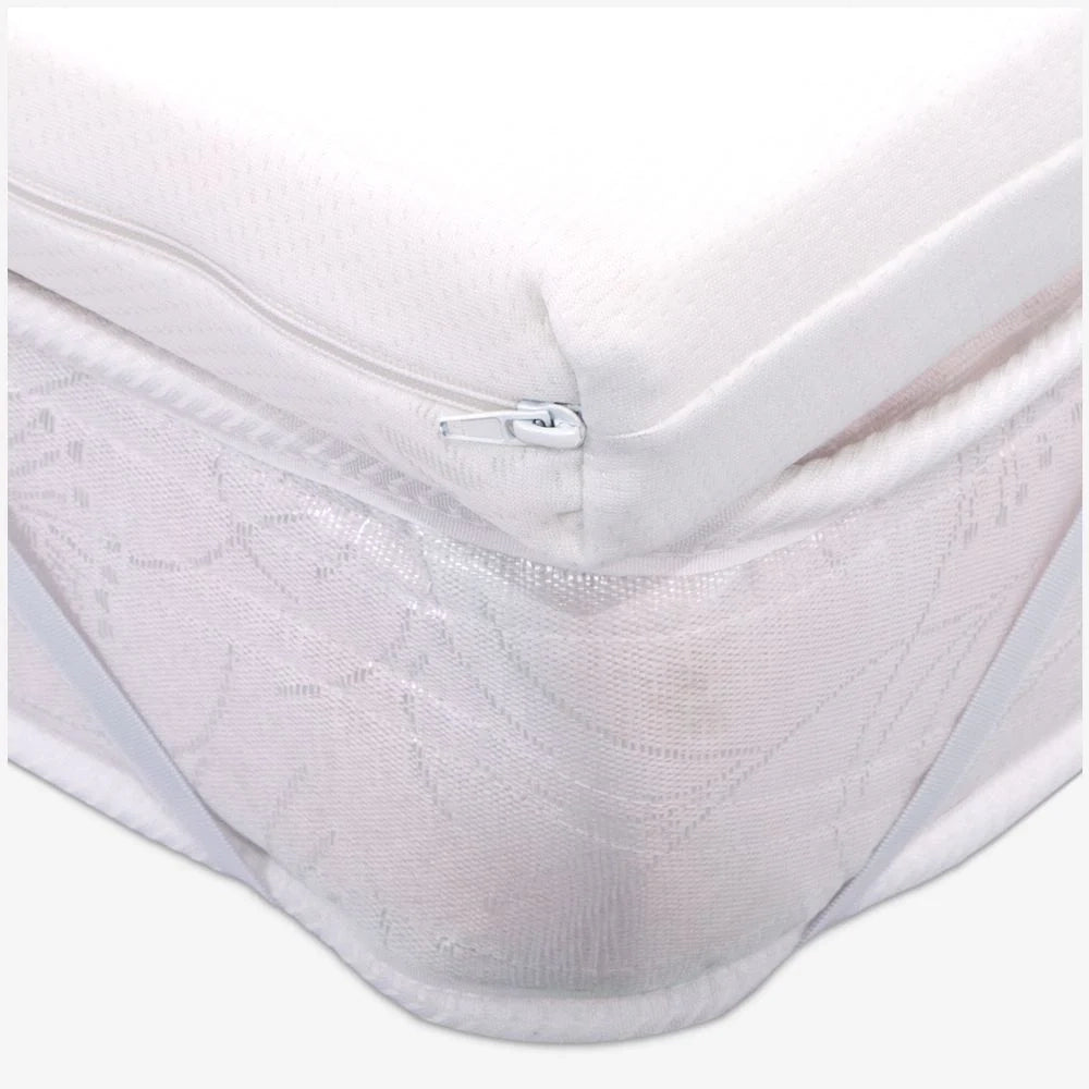 Topper Una Piazza e Mezza 120x200 in waterfoam - alto 5 cm, sfoderabile, tessuto AloeVera | Correttore H5