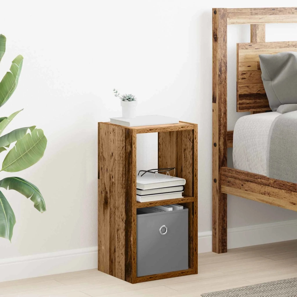 Comodino con cassetto 2 pcs Legno vecchio 25,5 x 22 x 49,5 cm