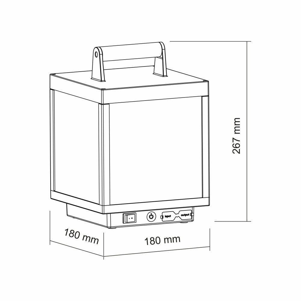 Lanterna Visor a led corten da 5w a batteria, IP54