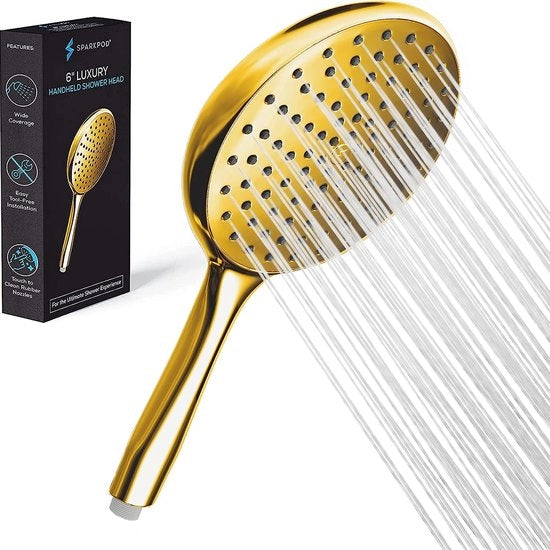 Manicure a bassa pressione - 15 cm di superficie - Doccia a getto largo XXL - Design lussuoso - Installazione senza attrezzi in 1 minuto