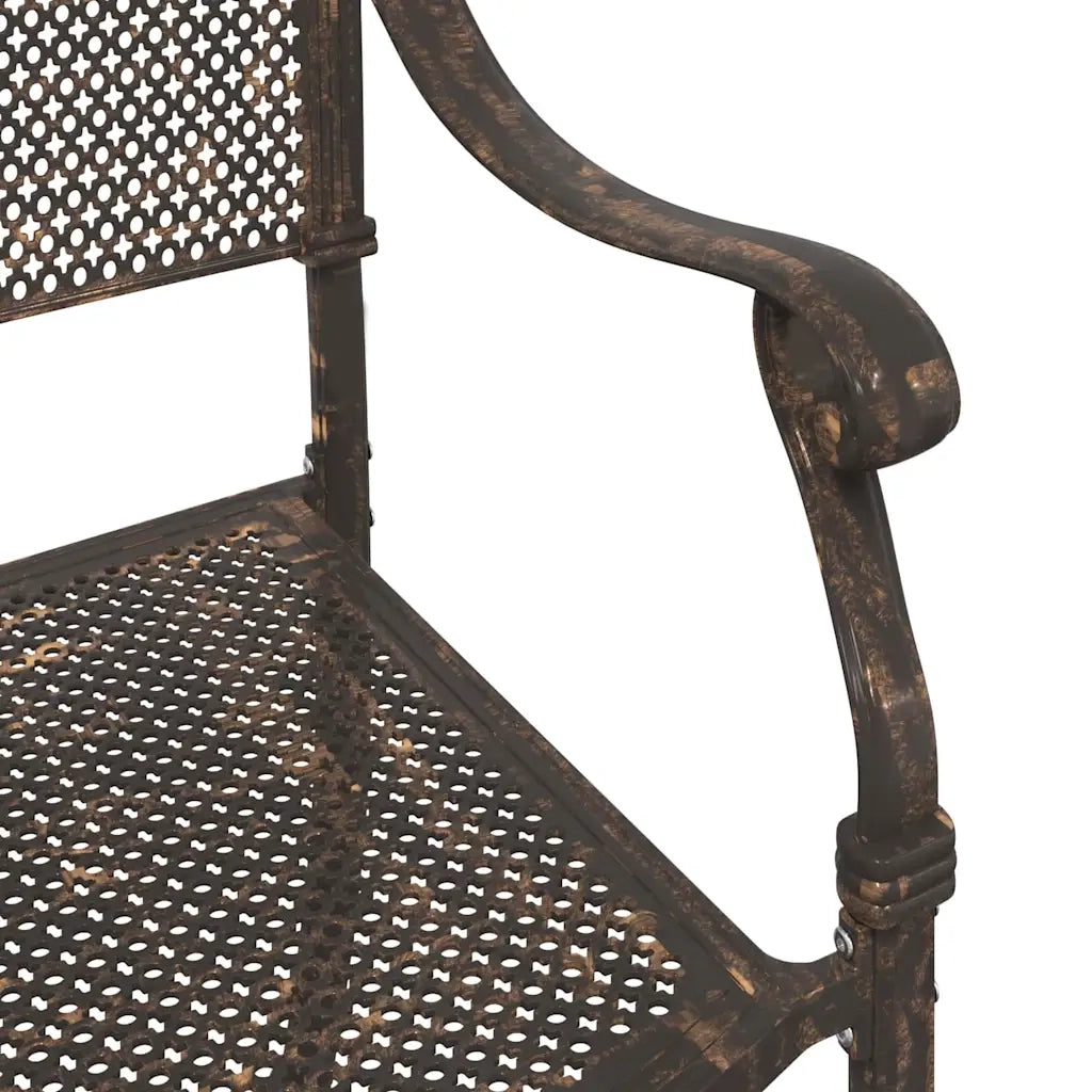 Sedia da Giardino 2 pcs Bronzo 55 x 55 x 92,5cm Alluminio 42002378
