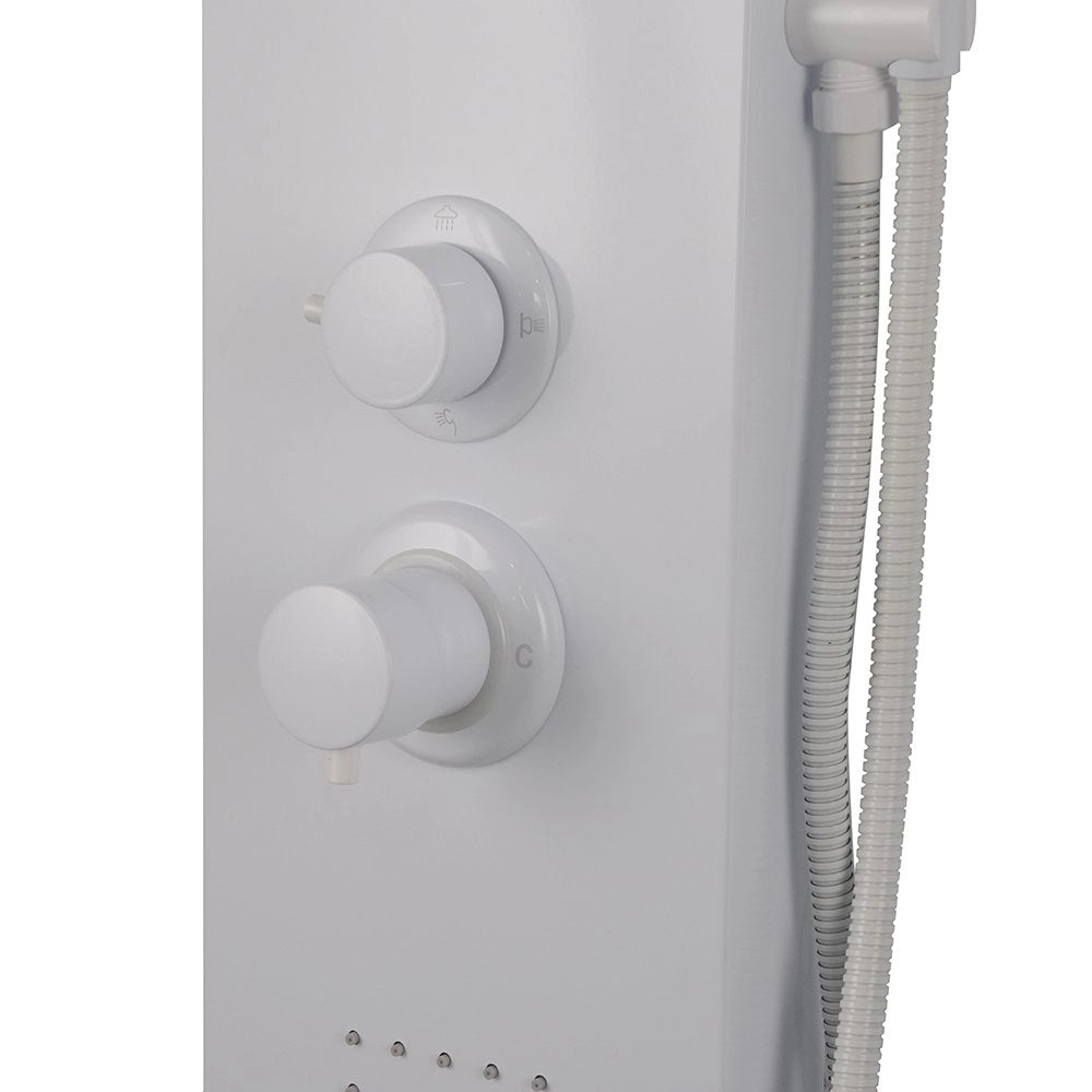 Colonna doccia pannello idromassaggio effetto cascata YH8125 RIO - Bianco