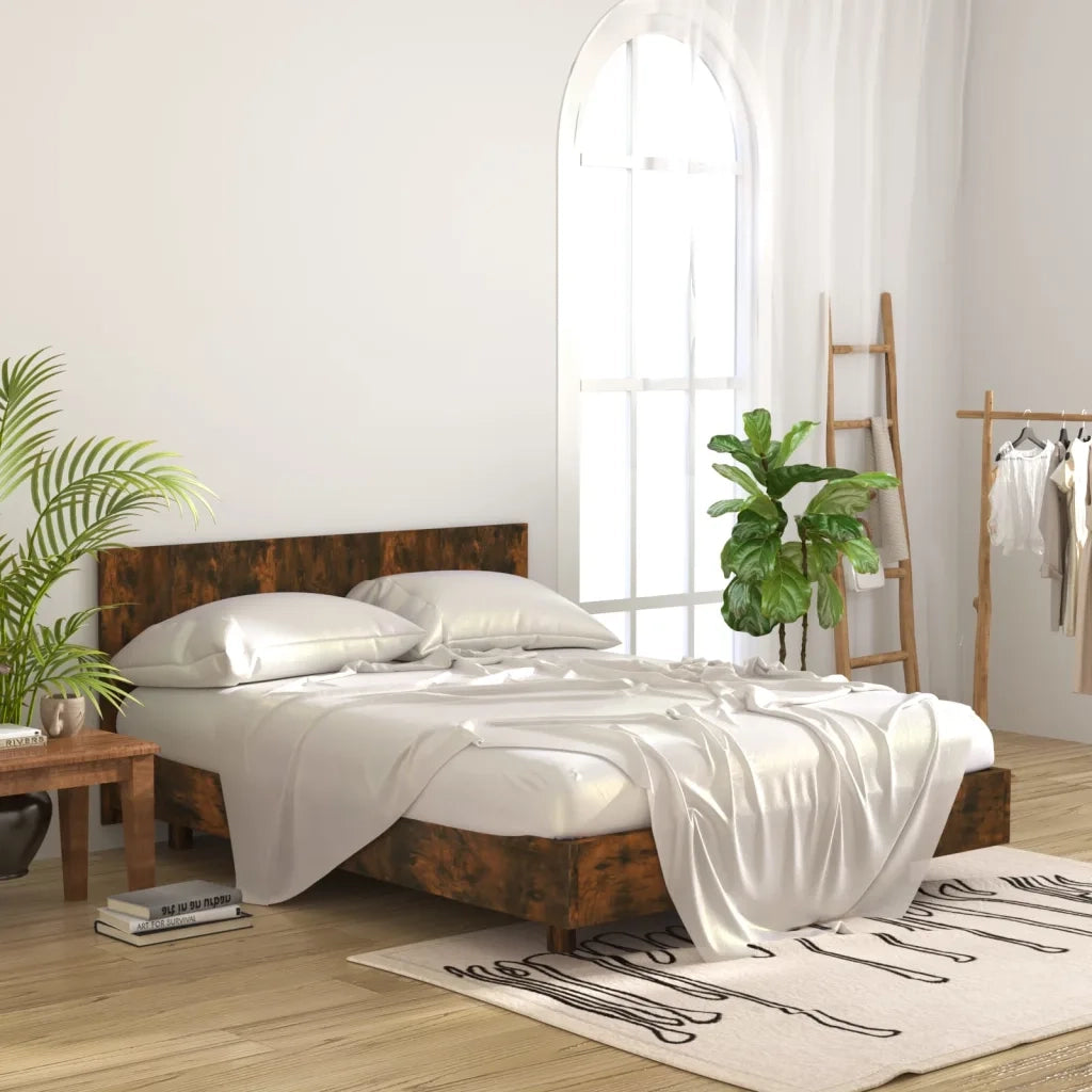 Testiera Letto Rovere Fumo 160x1,5x80 cm in Legno Multistrato 816973