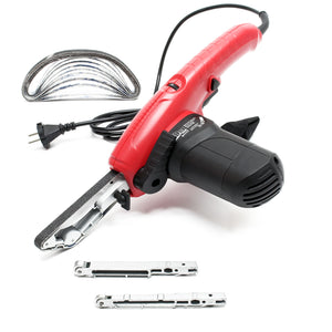 Levigatrice a nastro 400W con tre bracci di smerigliatura intercambiabili e 10 nastri abrasivi