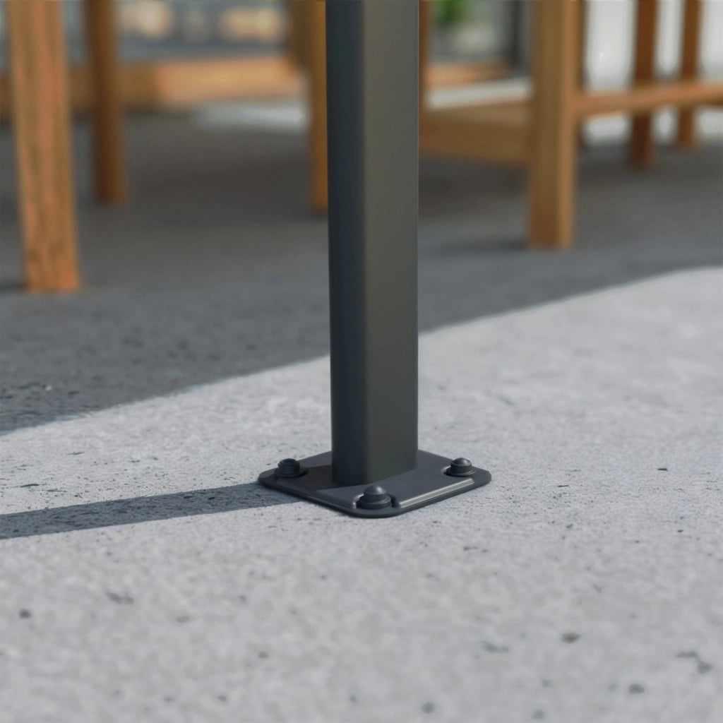 Canopia Sierra Cabrio Pergola Addossata in Alluminio 3X8.6 m Struttura grigia / Pannelli grigio opaco