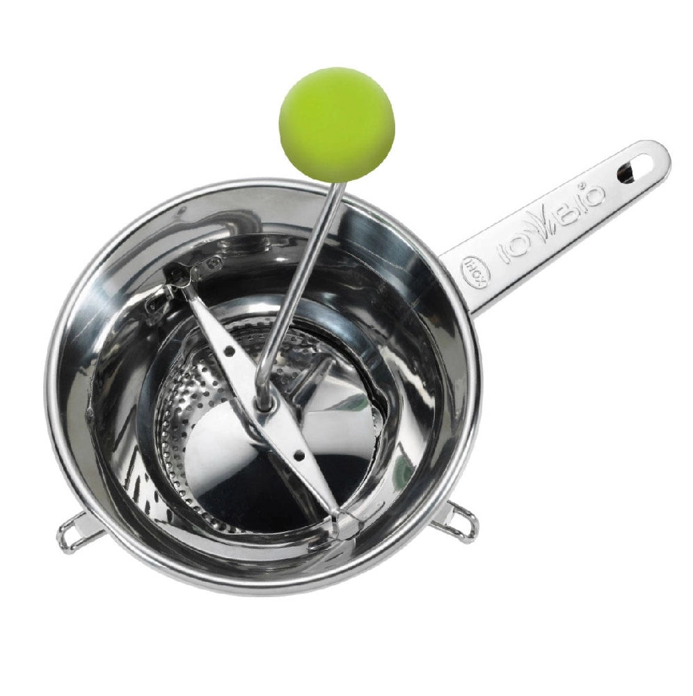 Passaverdure Acciaio Inox 24cm con 2 Dischi Intercambiabili Lavabile in Lavastoviglie