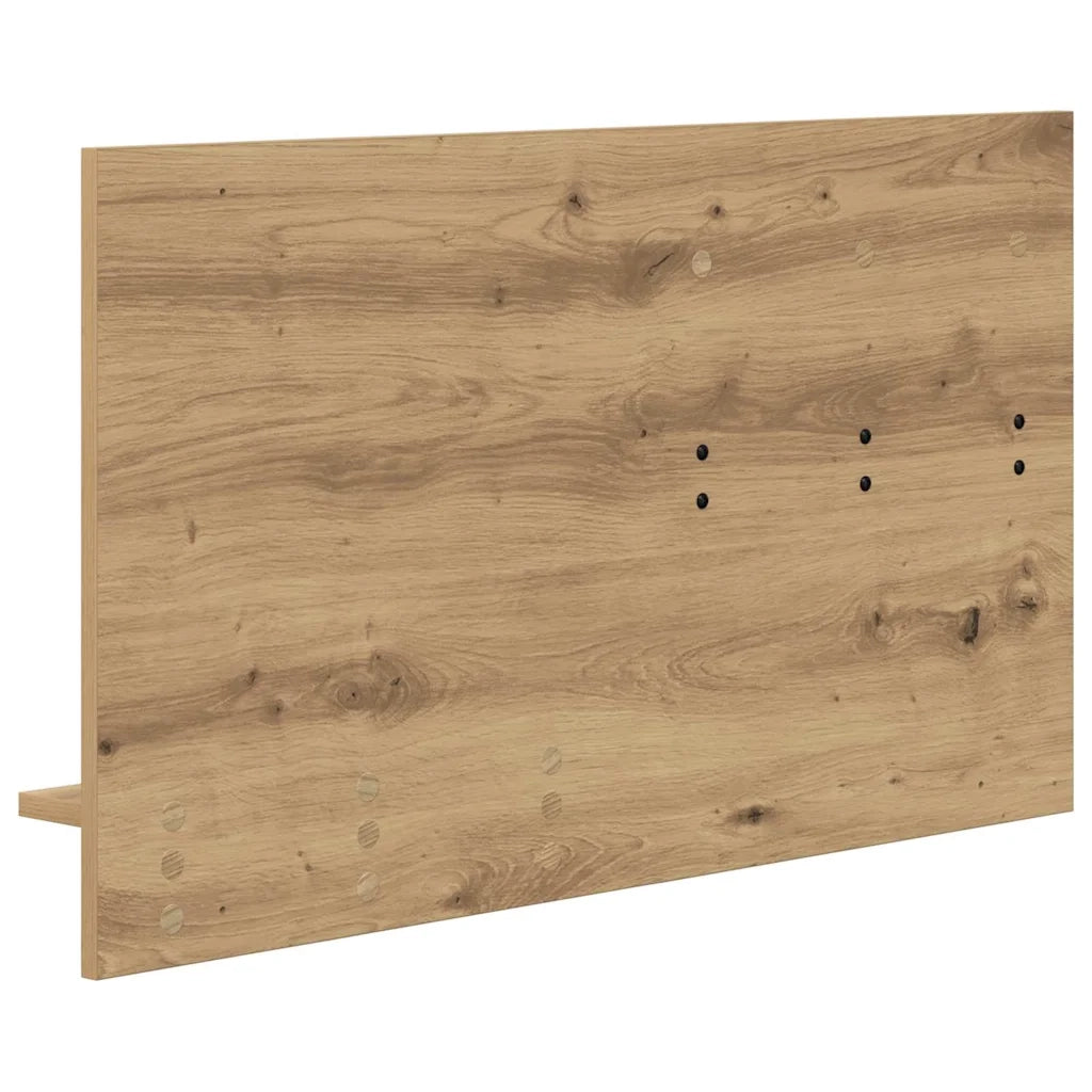 vidaXL Appendiabiti a muro rovere artigianale 90 x 10 x 50 cm